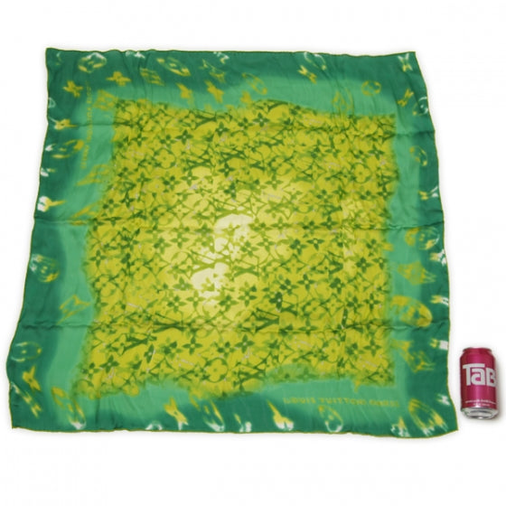 Silk Monogram Fleur Scarf Green