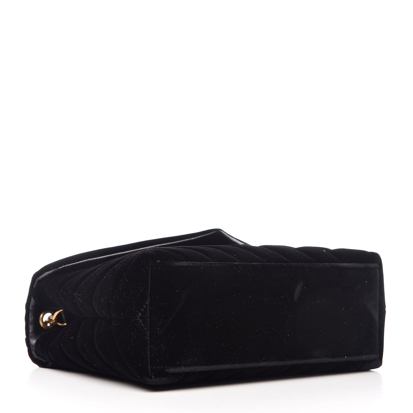 Velvet Y Quilted Monogram Small Loulou Chain Satchel Black