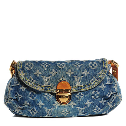 Louis Vuitton Monogram Denim Mini Pleaty Blue 1 of 7