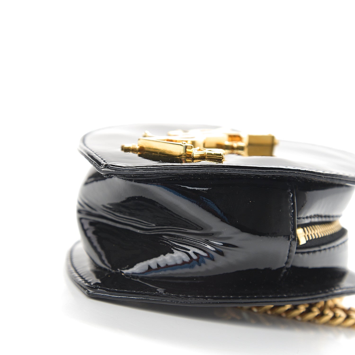 Saint Laurent Patent Small Love Heart Chain Bag Black 8 of 9