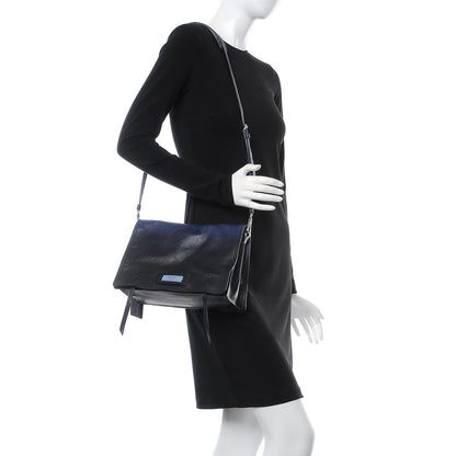 Prada Glace Calf Etiquette Flap Inchiostro Astrale 2 of 8
