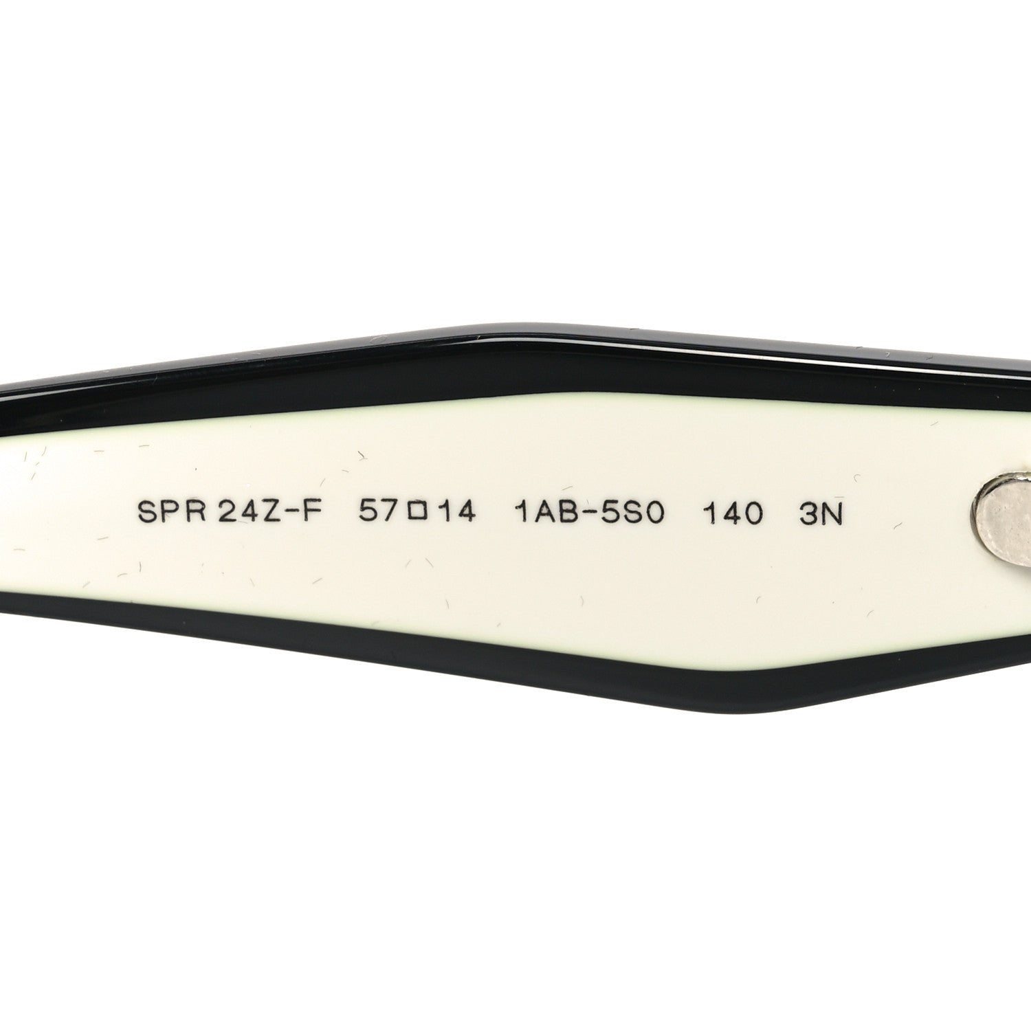 Prada Acetate Square Sunglasses SPR 24Z Black White 6 of 7