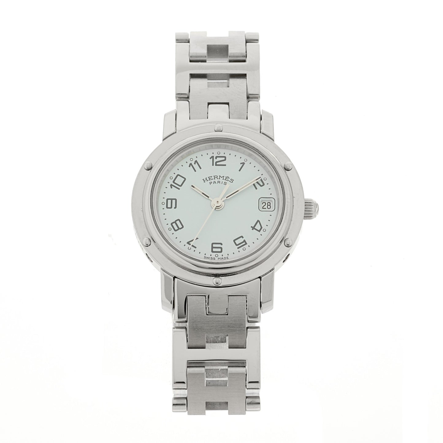 Stainless Steel 24mm Clipper Quartz Watch White