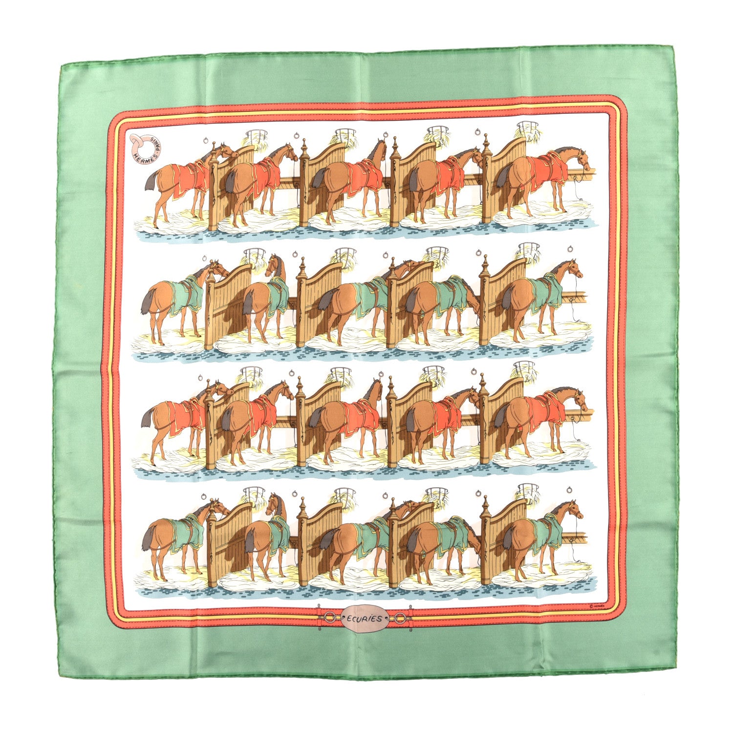 Hermes Silk Ecuries Scarf 90 1 of 6