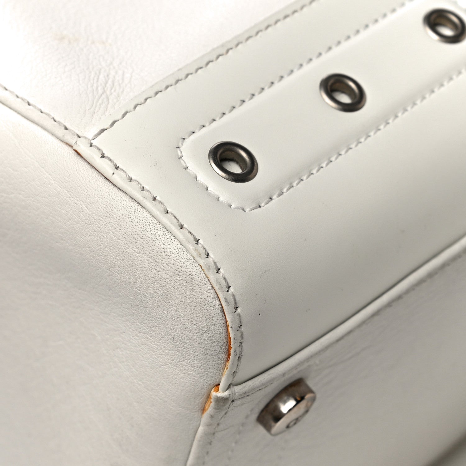 Christian Dior Grained Calfskin Street Chic Top Handle Bag White 13 of 35
