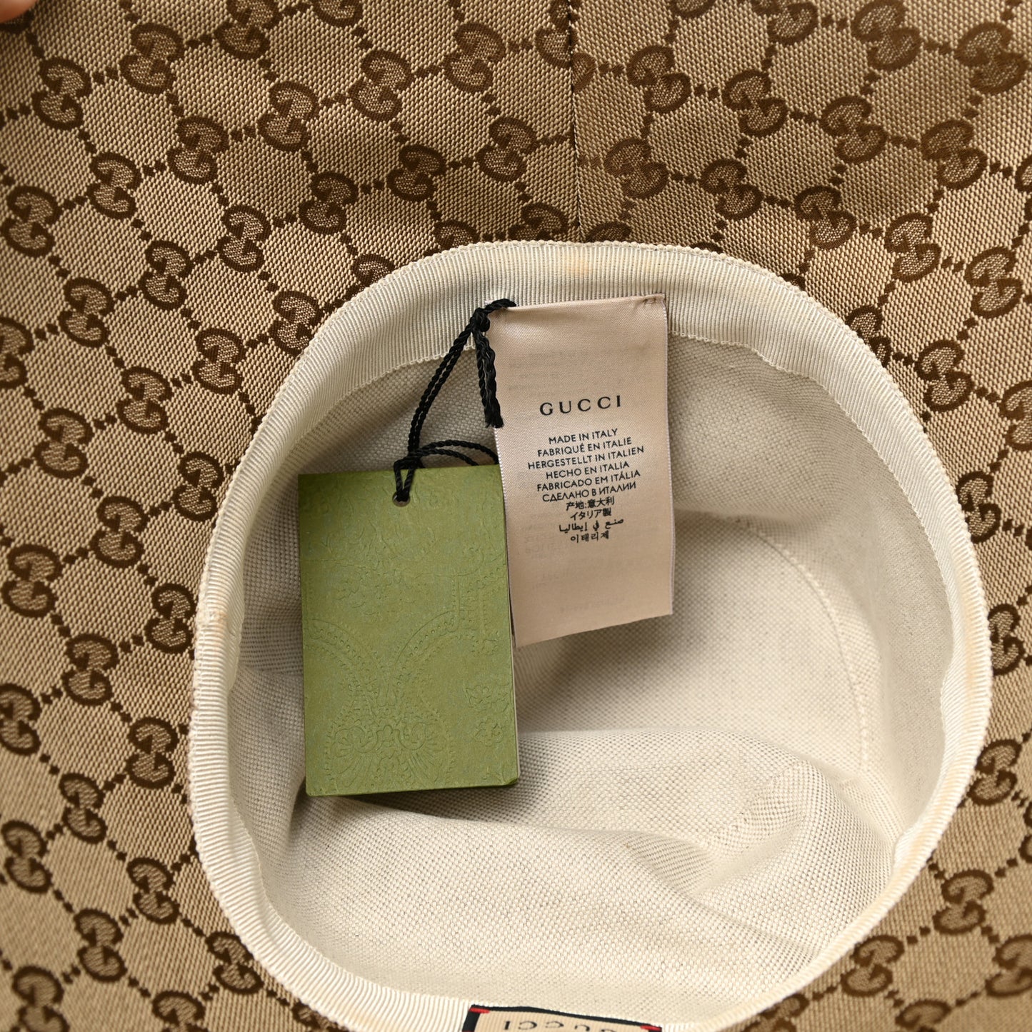 Monogram Wide Brim Hat S Beige