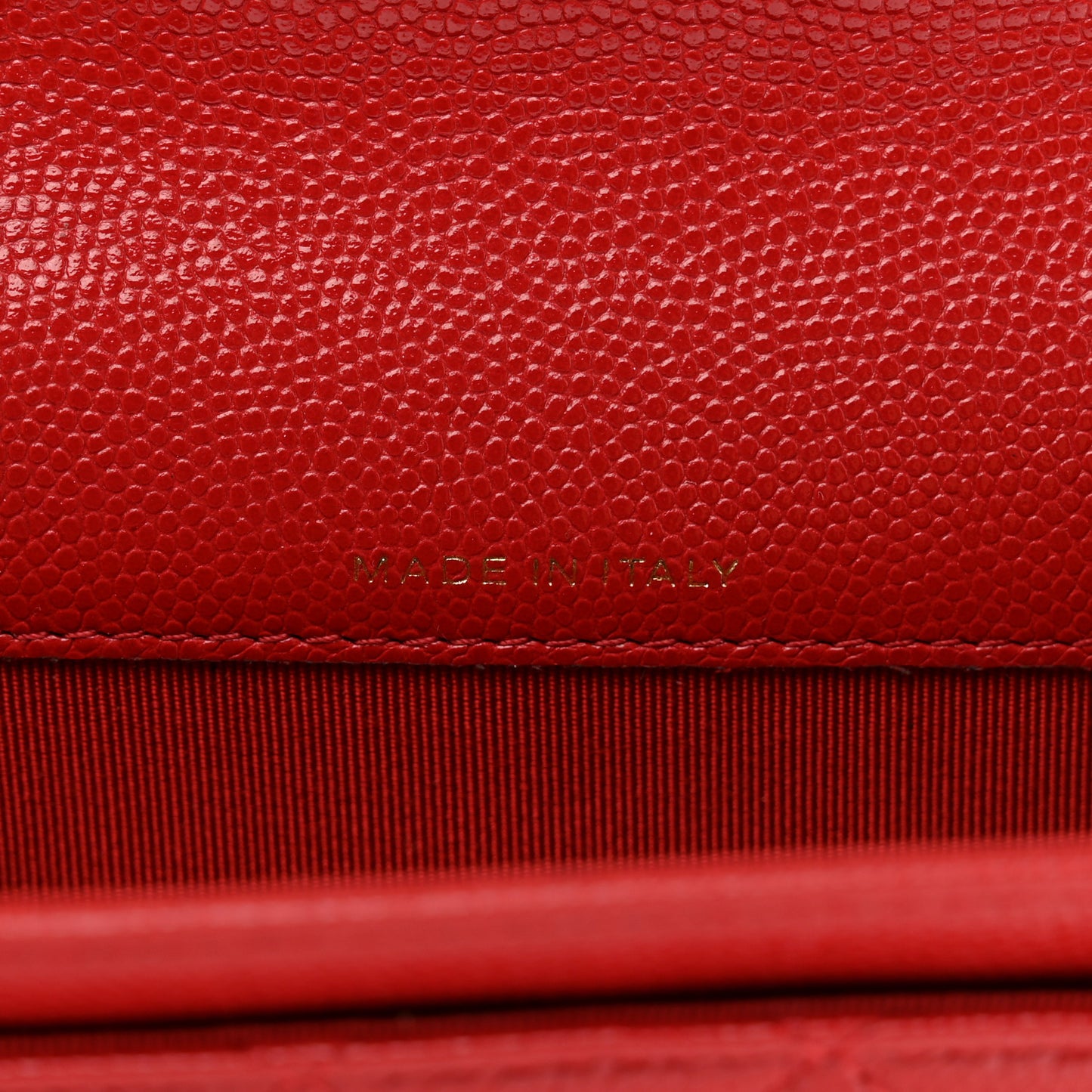 Caviar Quilted Flap Card Holder Wallet Red