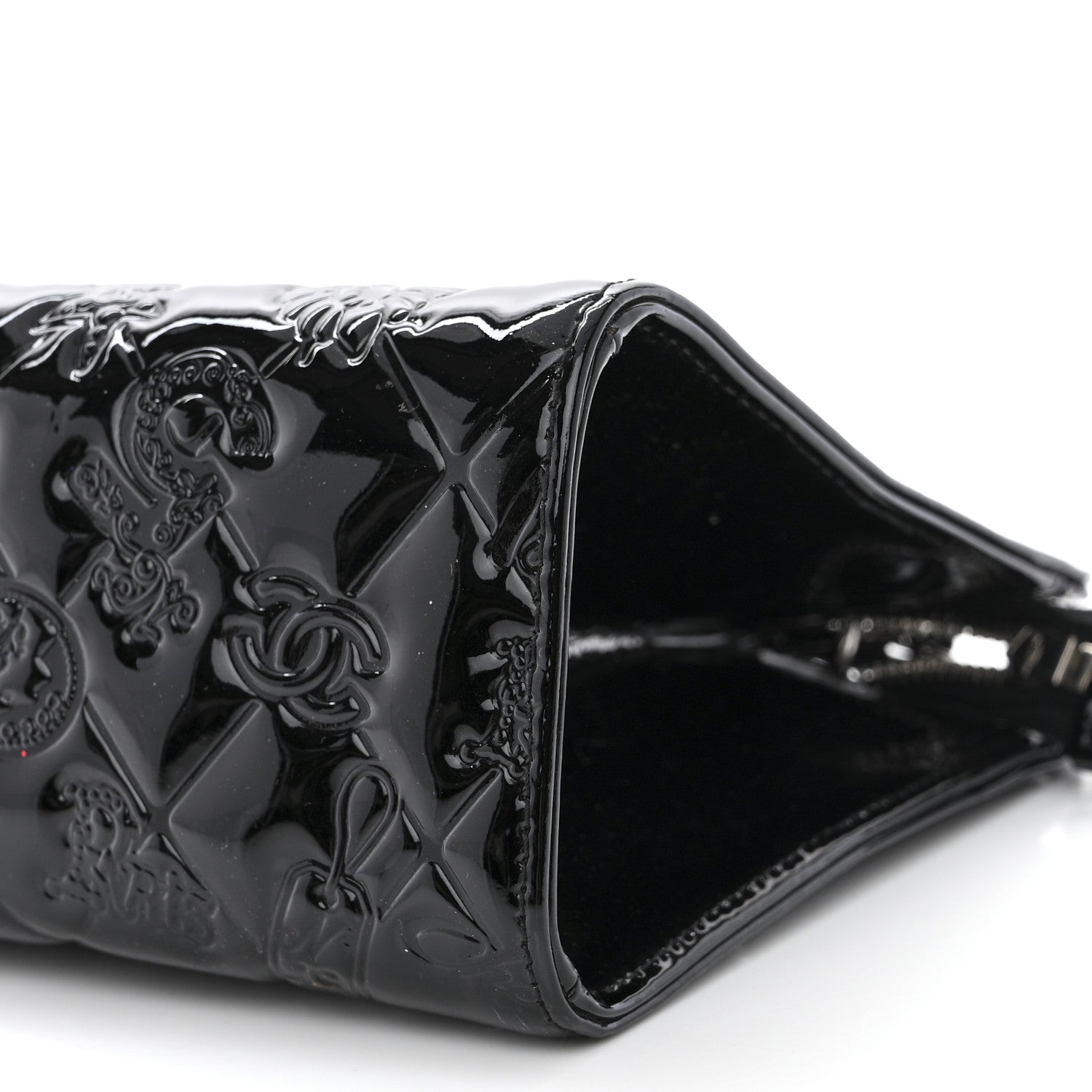 Chanel Patent Calfskin Lucky Symbols Pochette Black 11 of 11