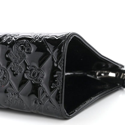 Chanel Patent Calfskin Lucky Symbols Pochette Black 11 of 11