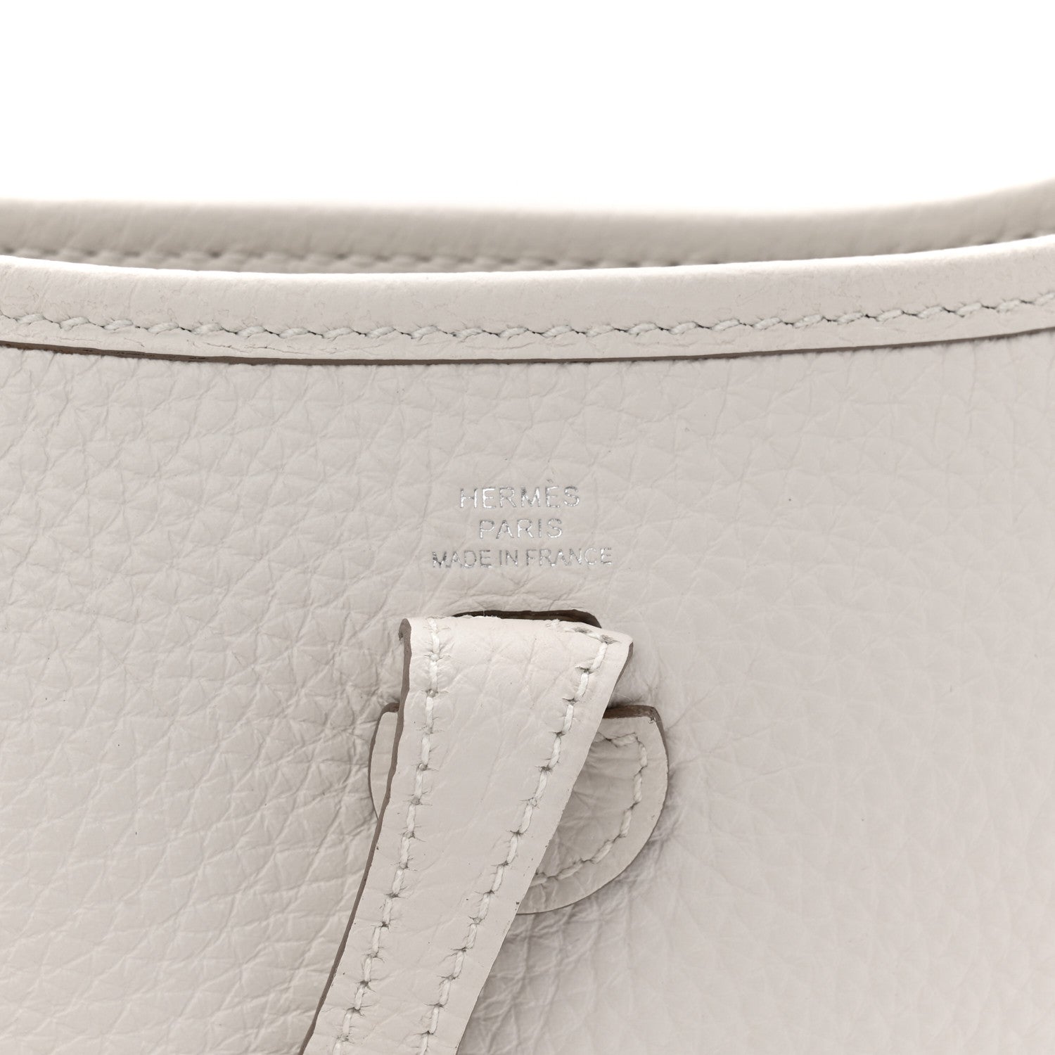 Hermes Taurillon Clemence Evelyne TPM Gris Pale 6 of 10