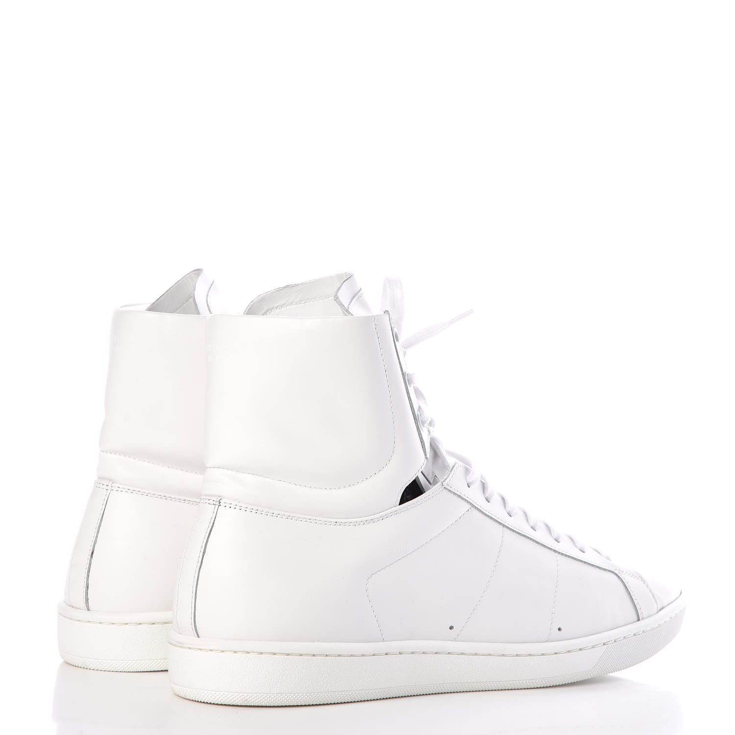 Saint Laurent Calfskin Mens Court Classic SL/01H High Top Sneakers 45 White 4 of 9