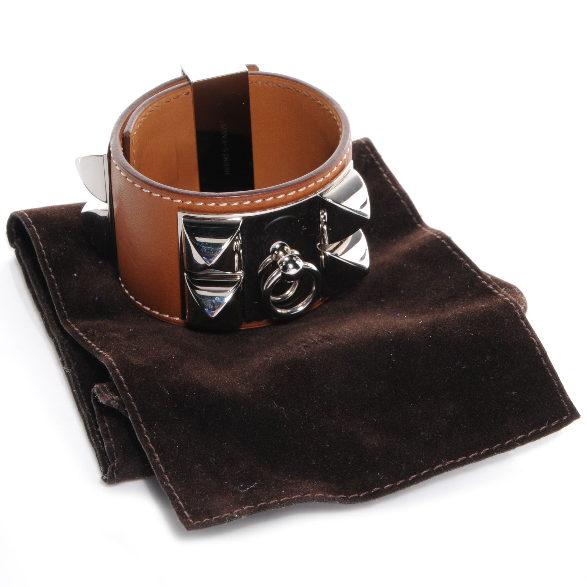 Hermes Barenia Collier de Chien CDC Bracelet Fauve Small 7 of 7