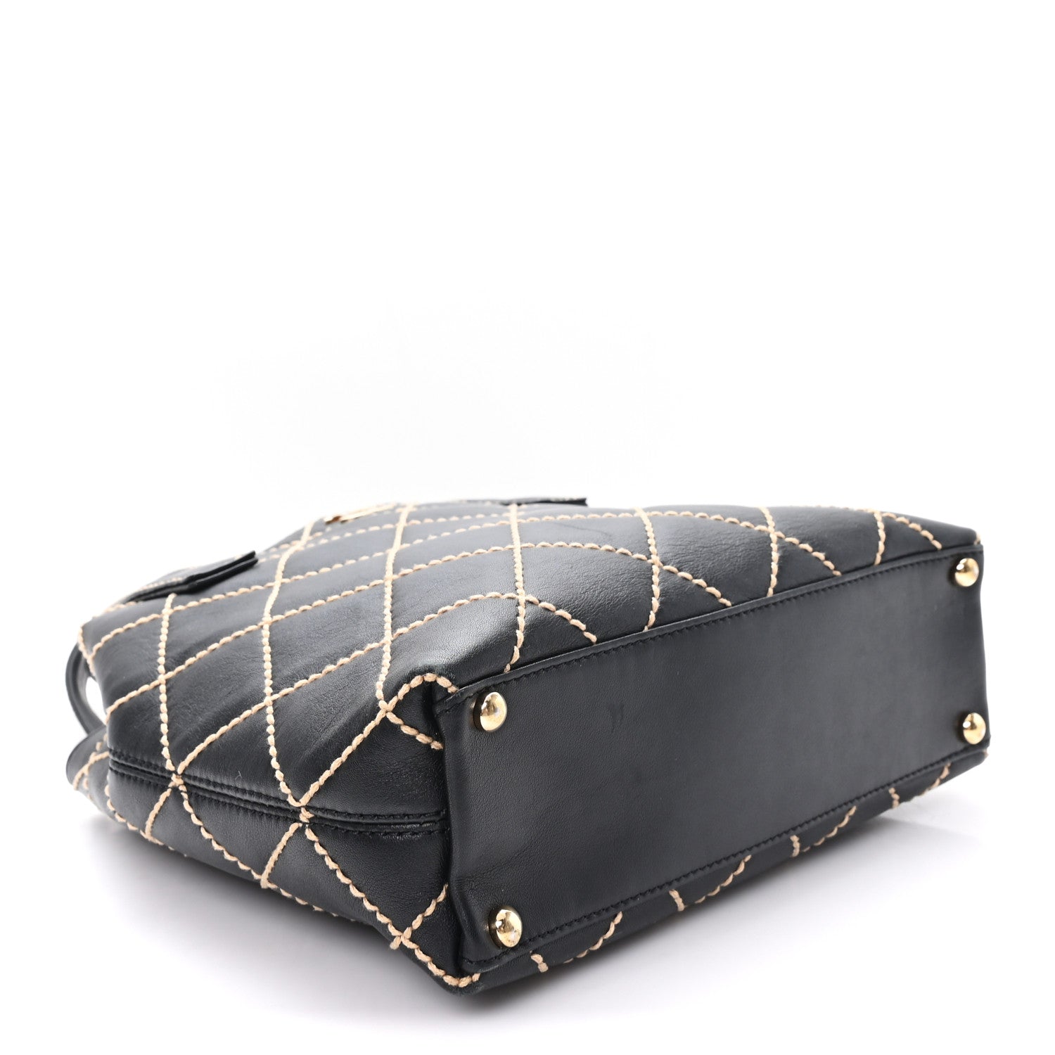 Chanel Calfskin Wild Stitch Tote Black 3 of 9