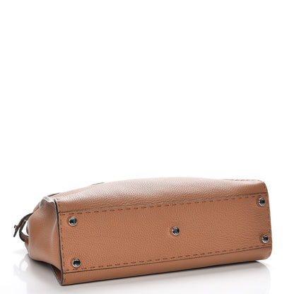 Fendi Cuoio Romano Selleria Bi-Color Medium Peekaboo Iconic Satchel Mou Deserto 5 of 8