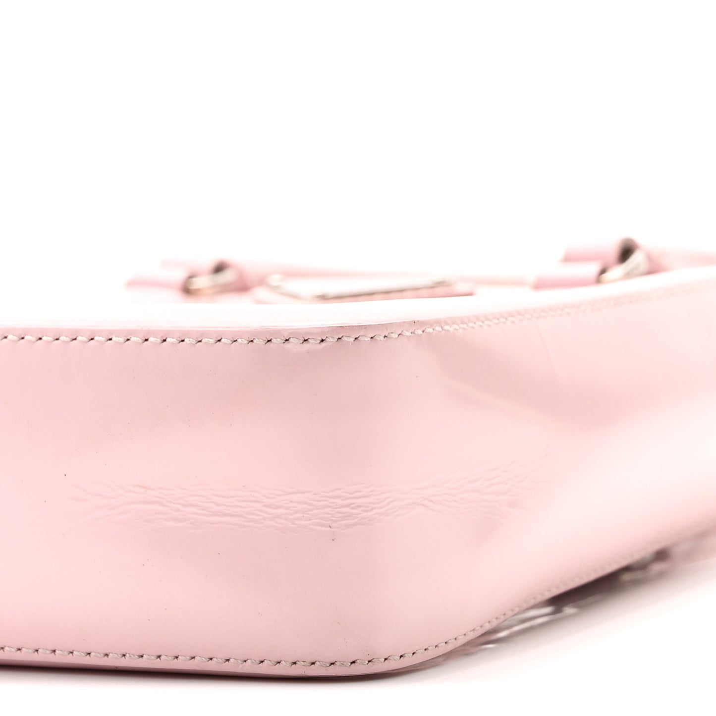 Spazzolato Triangle Small Double Handle Crossbody Tote Alabastro