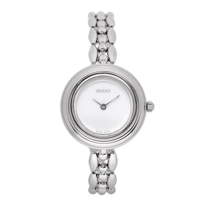 Gucci Stainless Steel 26mm Rice Link Interchangeable Bezel Quartz Watch 1 of 6