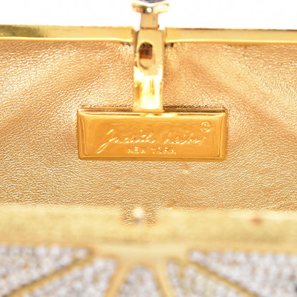 Judith Leiber Crystal Watermelon Slice Minaudiere Clutch Gold 8 of 8