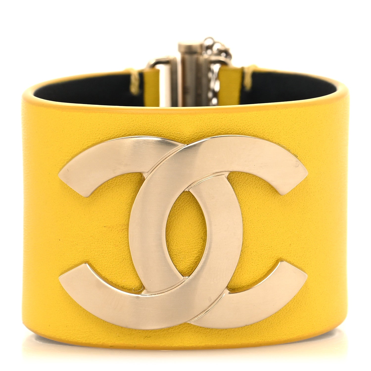 Chanel Calfskin CC Wide Cuff M Yellow 1 of 5