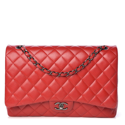 Chanel Caviar Quilted Maxi Double Flap Red 1 of 13