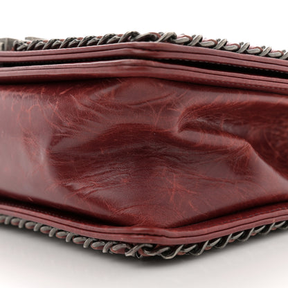 Chanel Glazed Calfskin Quilted Medium Boy Chained Flap Bordeaux 10 of 13