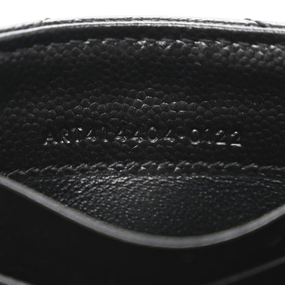 Saint Laurent Grain De Poudre Matelasse Chevron Small Monogram Envelope Wallet Black 7 of 9