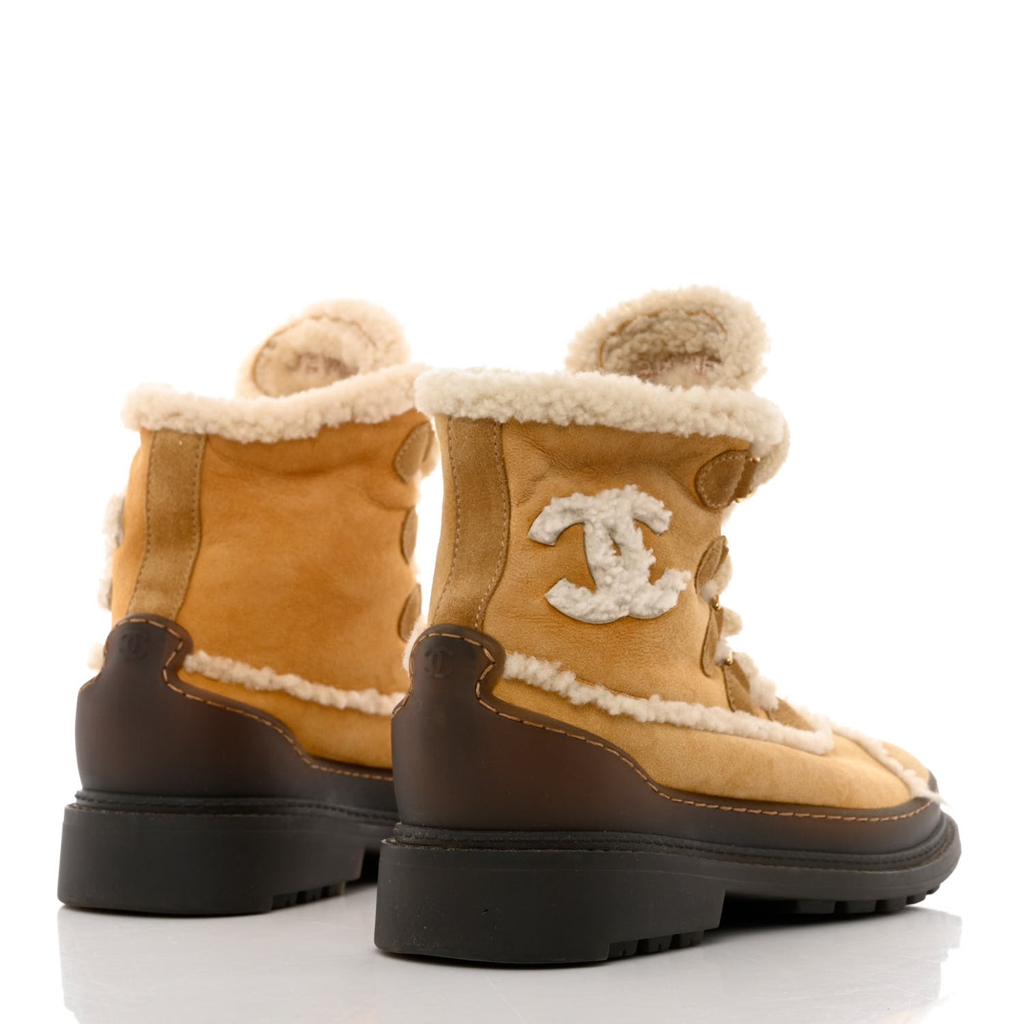 Suede Lace Up Snow Boots 36.5 Brown