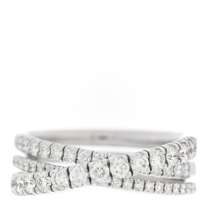 Cartier 18K White Gold Diamond Etincelle de Cartier Semi Paved Ring 52 6 1 of 5