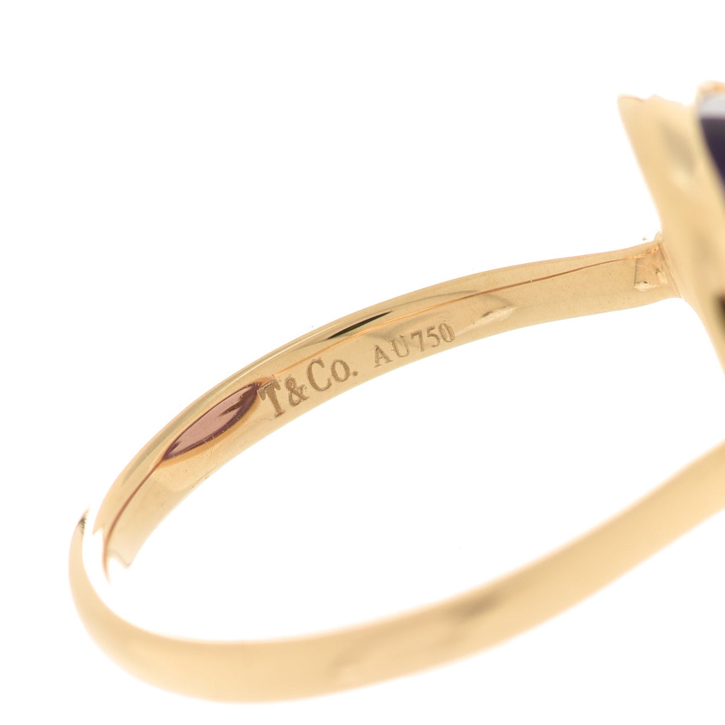 18K Yellow Gold Amethyst Paloma Picasso Olive Leaf Ring 53 6.25