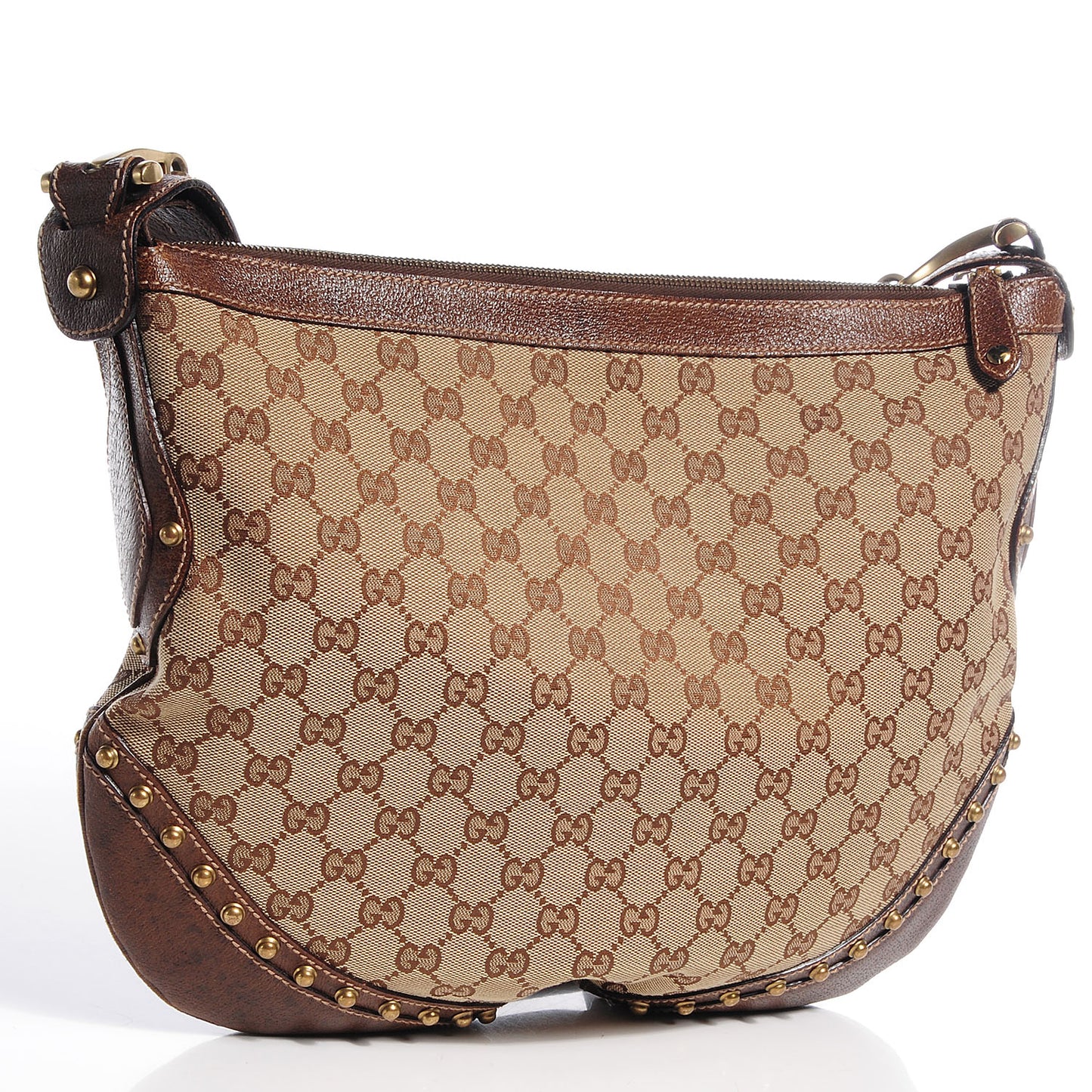 Monogram Pelham Studded Shoulder Bag Brown