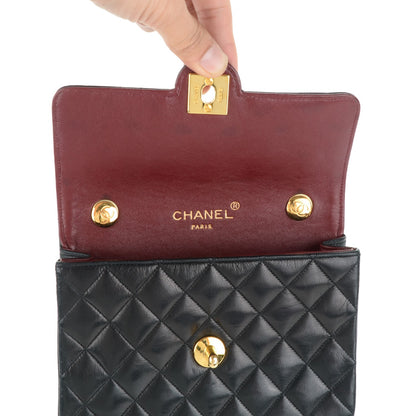 Chanel Lambskin Quilted Mini Flap Black 8 of 8