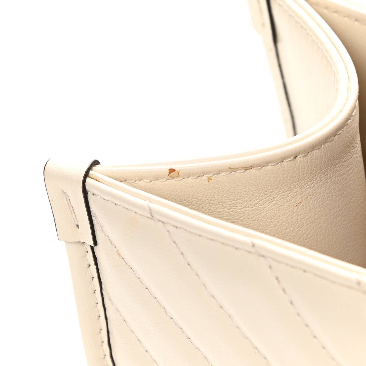 Gucci Azalea Calfskin Matelasse Diagonal GG Marmont Tote Bag Mystic White 11 of 12