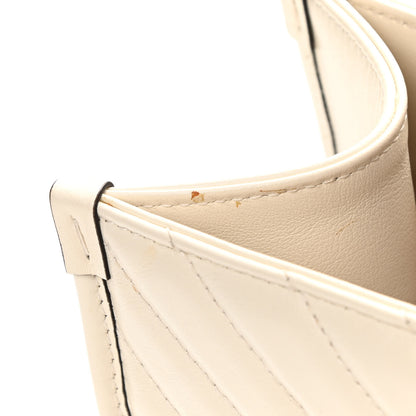 Gucci Azalea Calfskin Matelasse Diagonal GG Marmont Tote Bag Mystic White 11 of 12