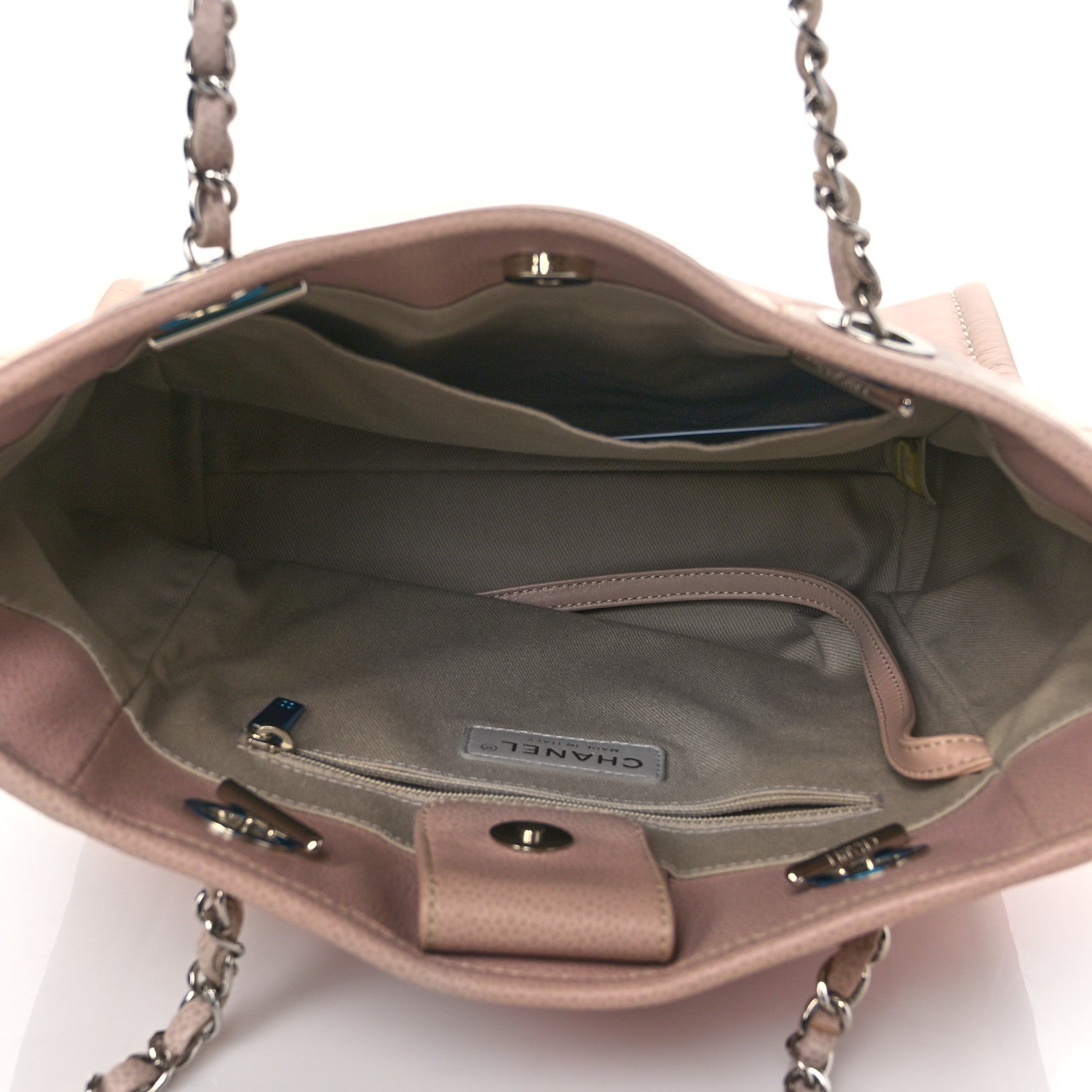 Chanel Glazed Calfskin Mini Deauville Tote Light Pink 4 of 9
