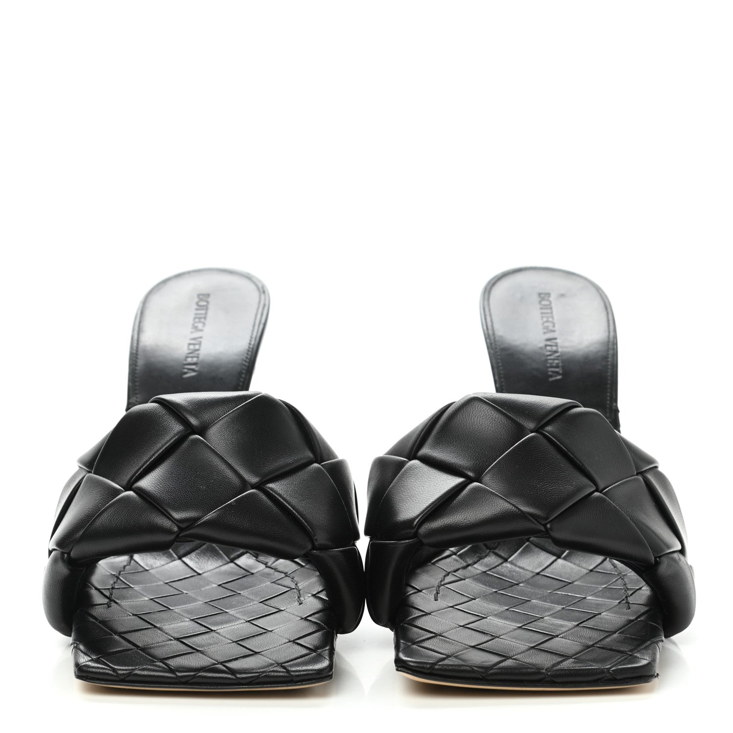 Bottega Veneta Nappa Maxi Intrecciato Lido Mule Sandals 41 Black 2 of 8