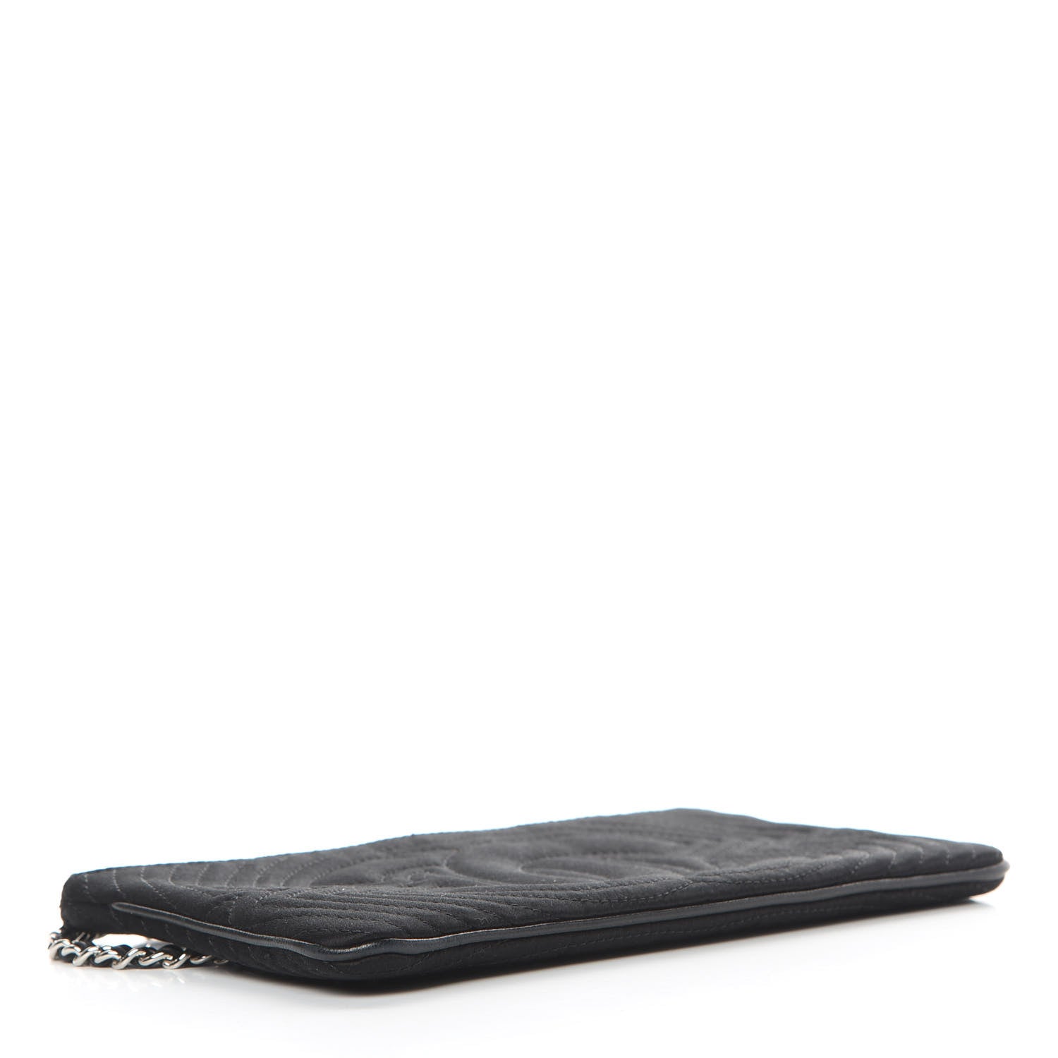Chanel Satin Camellia Evening Bag Black 4 of 10