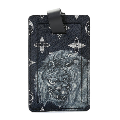 Louis Vuitton Savane Monogram Chapman Lion Luggage Tag 2 of 6