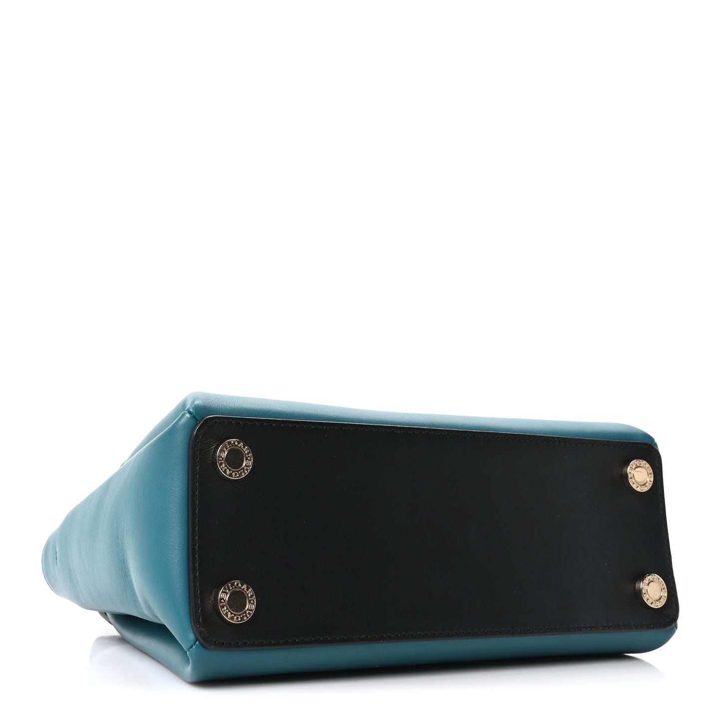 Calfskin Serpenti Viper Top Handle Bag Blue Black