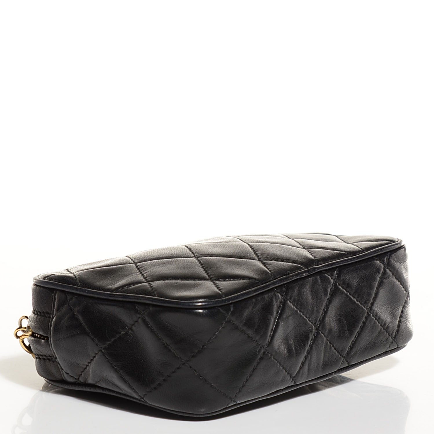 Chanel Lambskin Quilted Tassel Camera Case Pouch Black 4 of 8