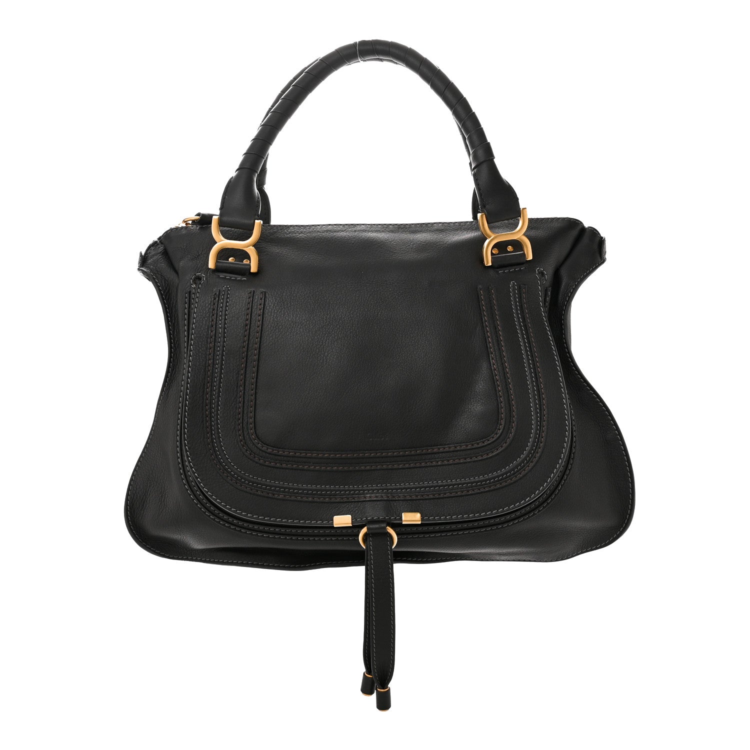 Chloe Calfskin Large Marcie Satchel Black 1 of 10
