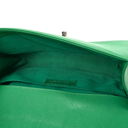Chanel Caviar Quilted Medium Boy Flap Green 5 of 11