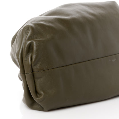 Bottega Veneta Smooth Butter Calf The Pouch Oversized Clutch Kaki Fondent 10 of 12