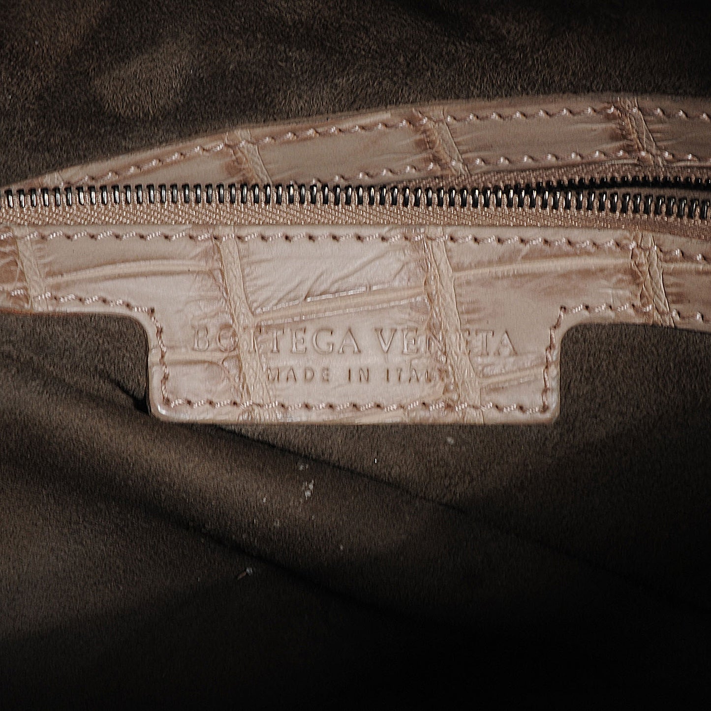 Soft Crocodile Bowler Beige