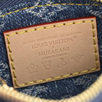 Louis Vuitton LV X TM Monogram Denim Cerises Key Pouch Blue 6 of 8