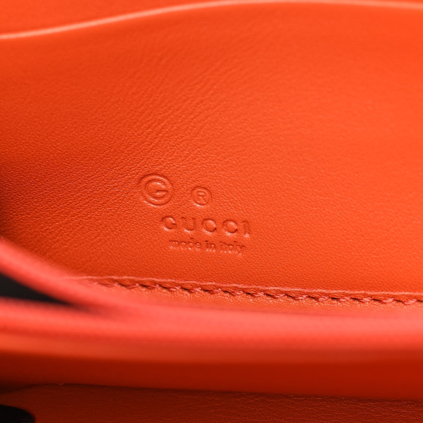 Microguccissima Zip Around Wallet Sun Orange
