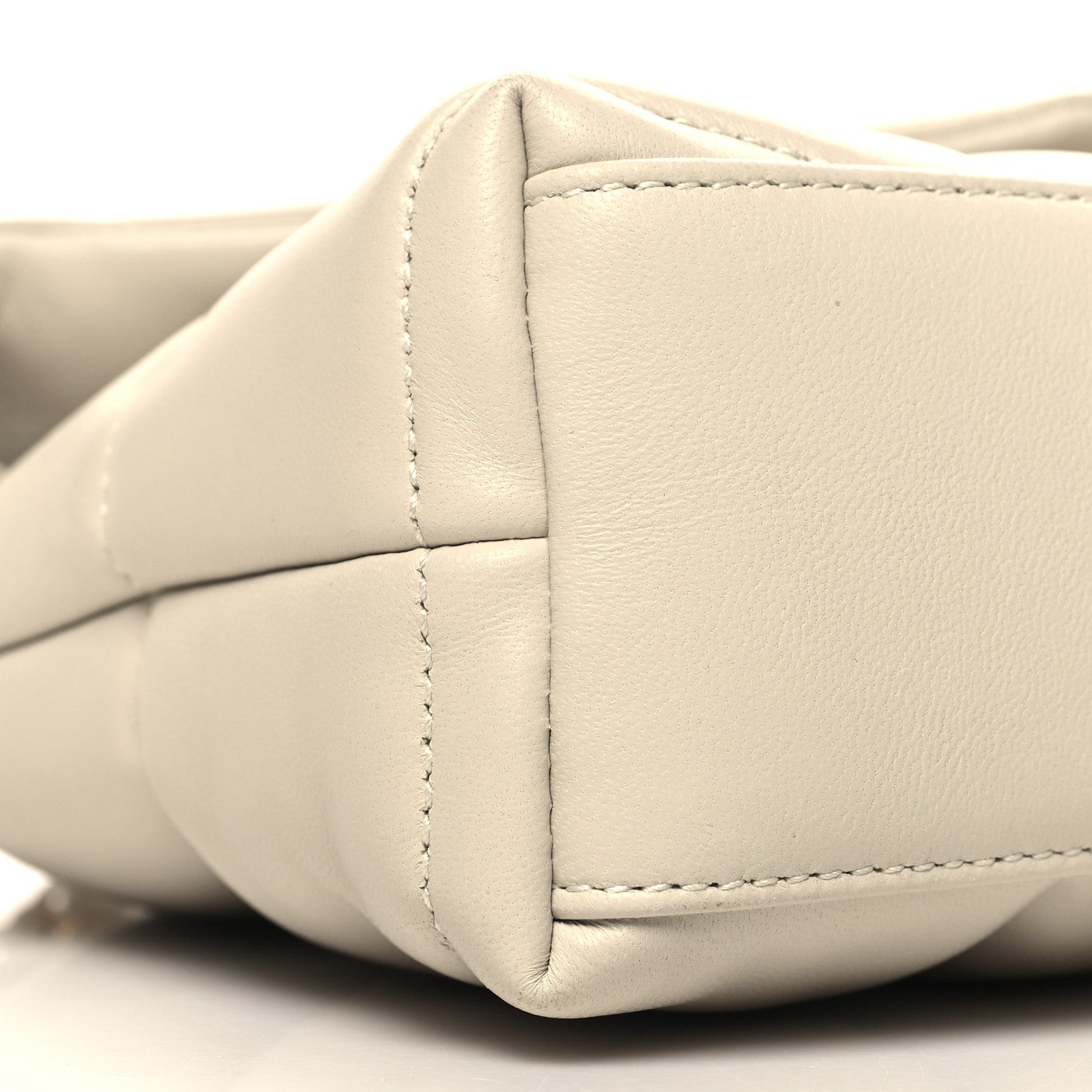 Saint Laurent Lambskin Quilted Toy Loulou Puffer Monogram Chain Satchel Crema Soft 9 of 11