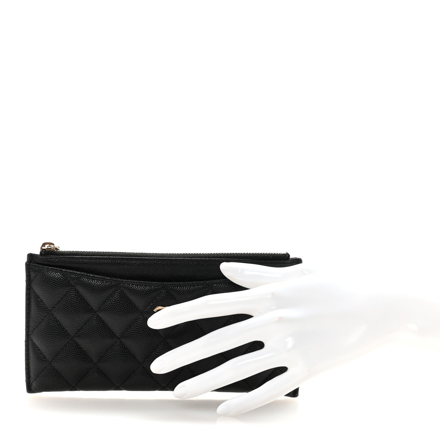 Chanel Caviar Quilted Classic Zip Pouch Black 2 of 8