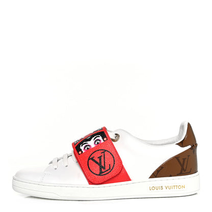 Louis Vuitton Calfskin Reverse Monogram Kabuki Low Top Sneakers 37 White 1 of 8