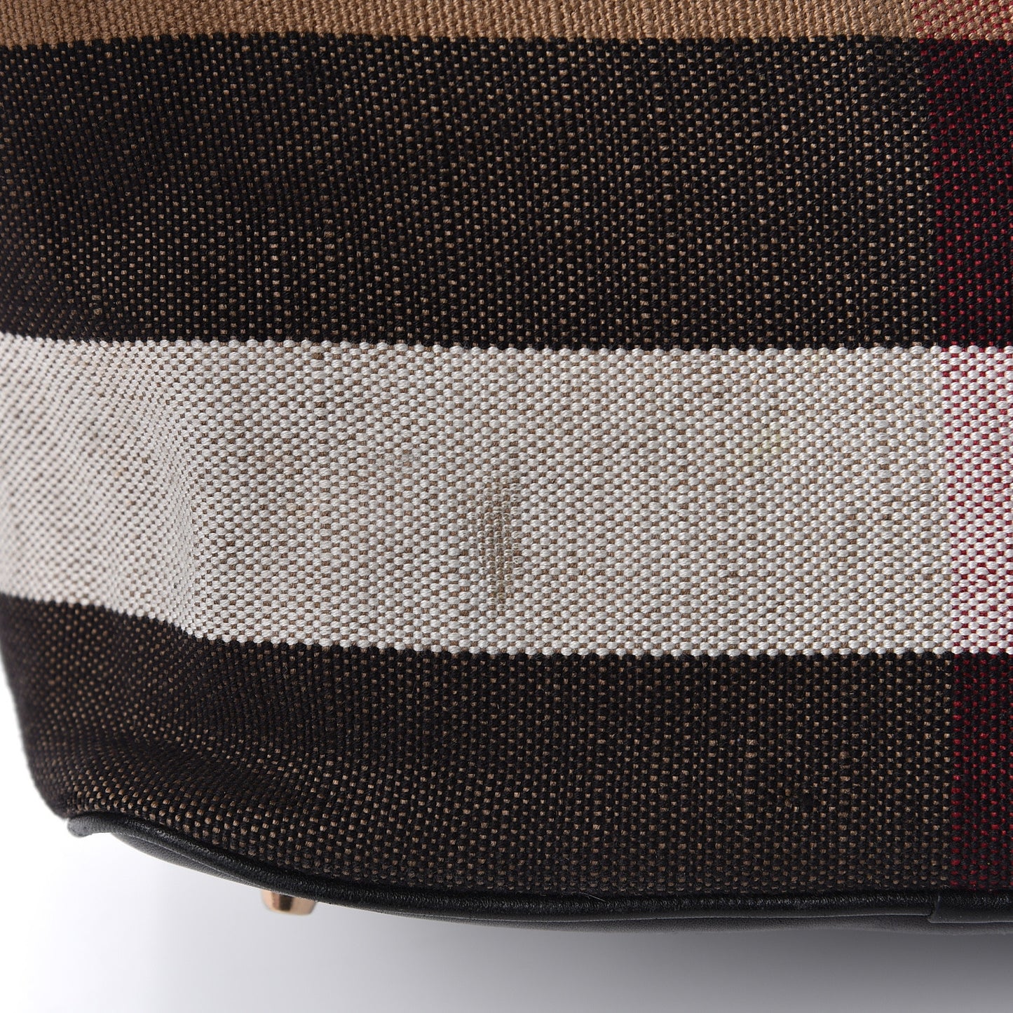 Grainy Calfskin Canvas Mega Check Medium Ashby Tassel Hobo Black