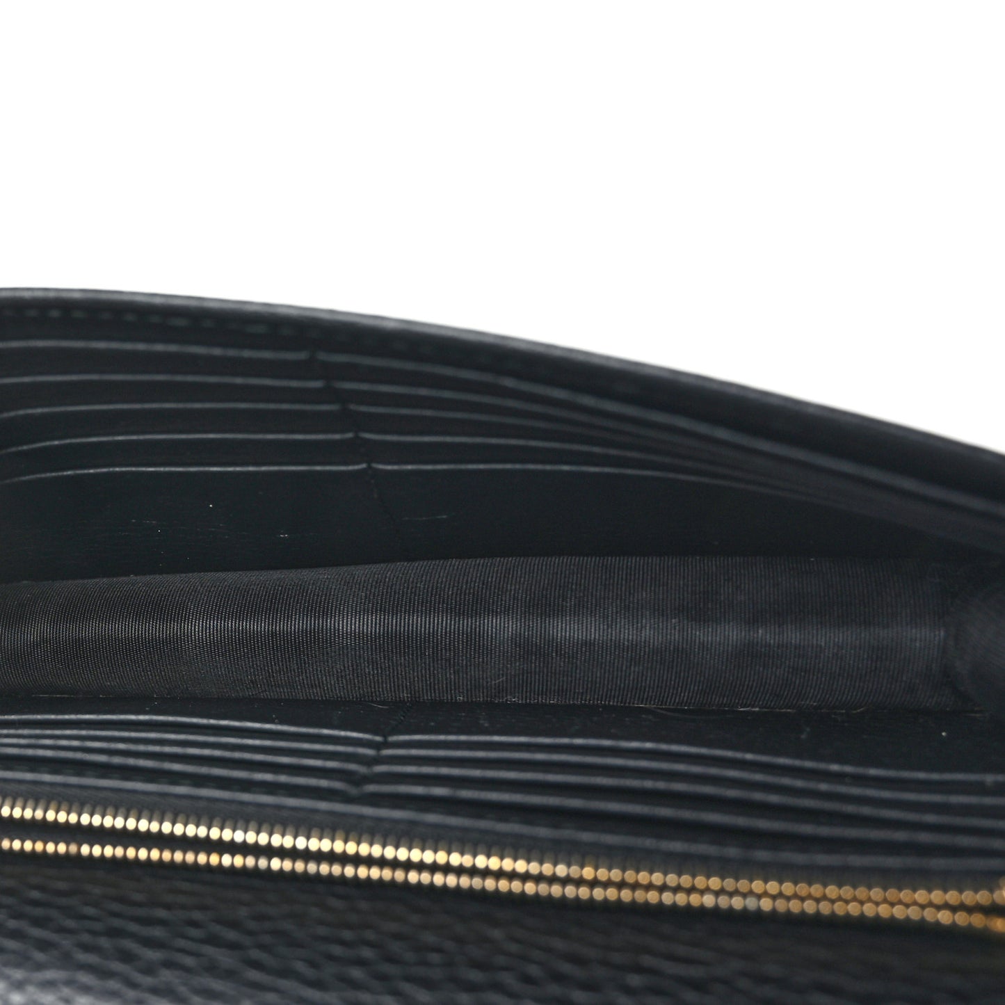 Dollar Calfskin Interlocking G Chain Wallet Black