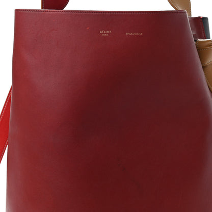 Celine Shiny Smooth Calfskin Small Twisted Cabas Dark Ruby Navy 7 of 12